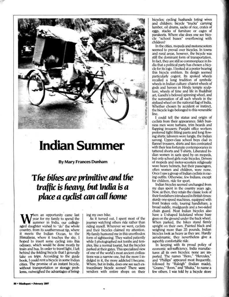-19870200 mfd article BikeReport - Indian summer