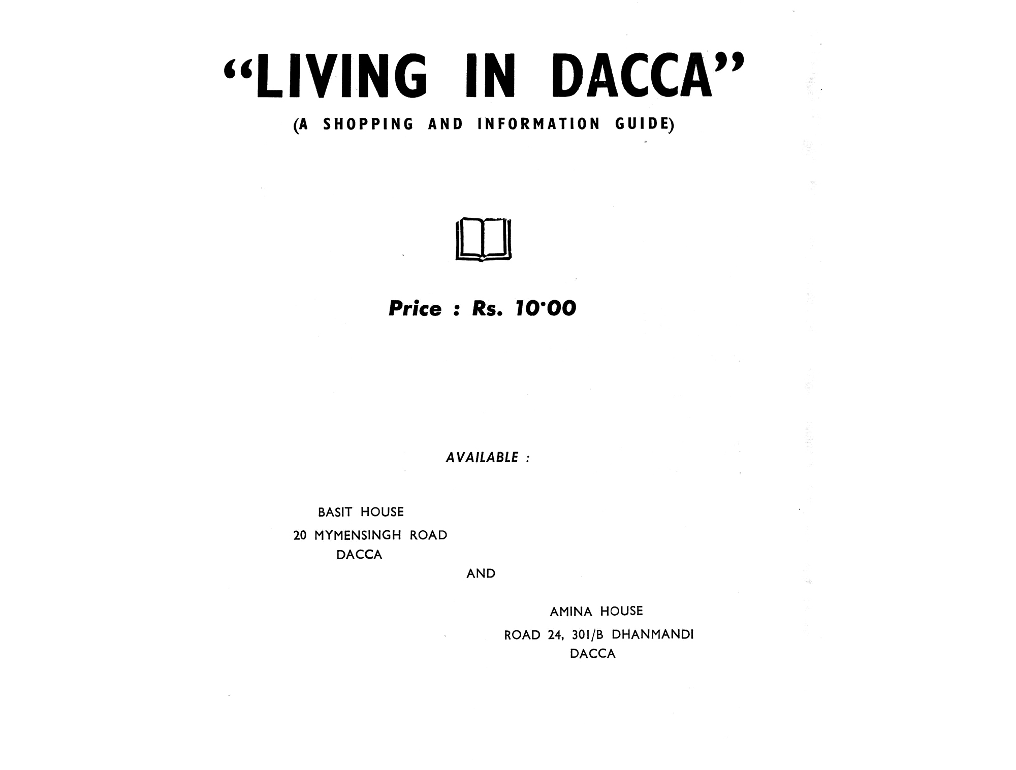Living in Dacca flyer