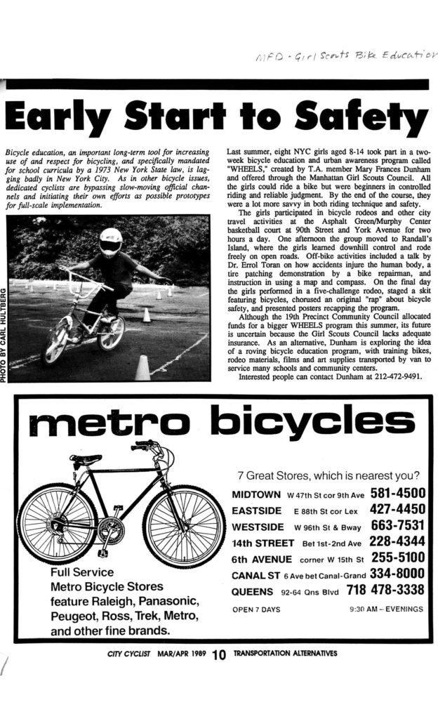 19890300 mfd article TA City Cyclist - WHEELS